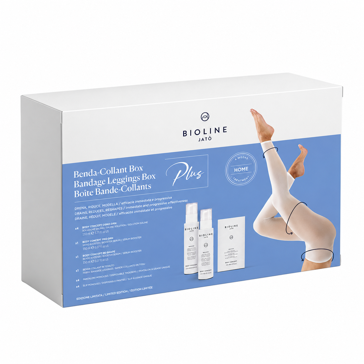 Limited Edition - BANDAGE-LEGGINGS BOX Plus op rustige achtergrond