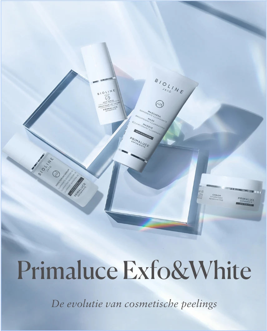 De productlijn Primaluce Exfo &amp; White van Bioline Jatò